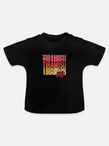 Italienisches Essen - Baby Bio-T-Shirt mit Rundhals - Schwarz