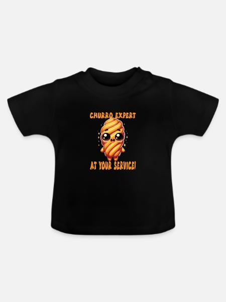 Spanisches Essen - Baby Bio-T-Shirt mit Rundhals - Schwarz