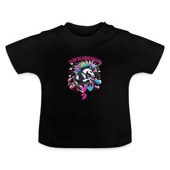 Kindergeburtstag - Baby Bio-T-Shirt mit Rundhals - Schwarz - Vorne