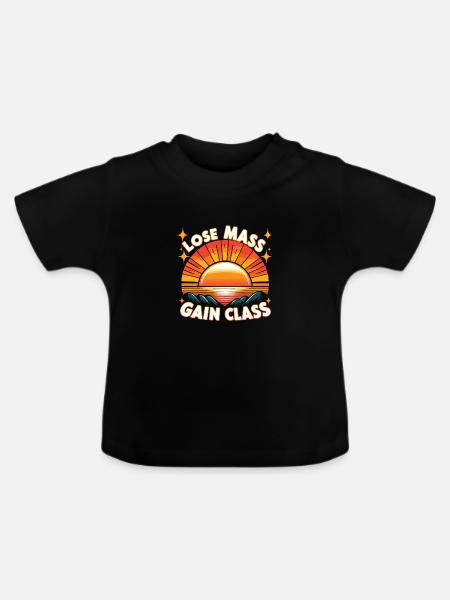 Abnehmen - Baby Bio-T-Shirt mit Rundhals - Schwarz