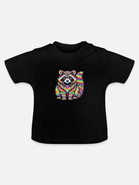 Hippie Festival - Baby Bio-T-Shirt mit Rundhals - Schwarz