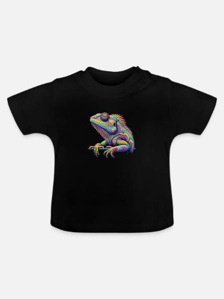 Hippie Festival - Baby Bio-T-Shirt mit Rundhals - Schwarz