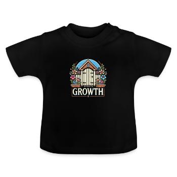 Jardin - T-shirt bio col rond Bébé - noir - Devant