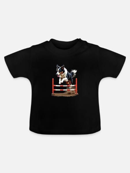 Agility - Baby Bio-T-Shirt mit Rundhals - Schwarz