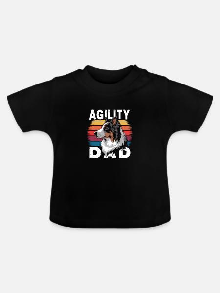 Agility - Baby Bio-T-Shirt mit Rundhals - Schwarz