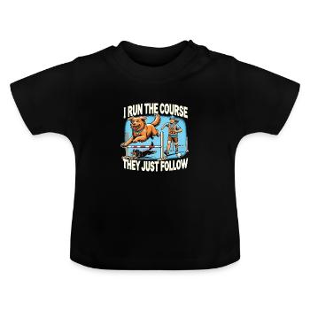 Agilité - T-shirt bio col rond Bébé - noir - Devant