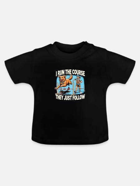 Agility - Baby Bio-T-Shirt mit Rundhals - Schwarz