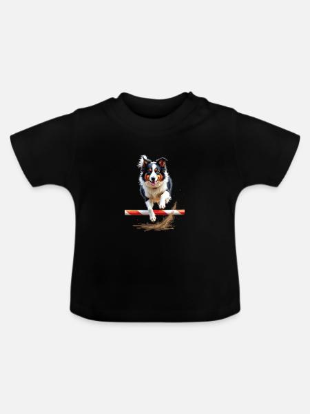 Agility - Baby Bio-T-Shirt mit Rundhals - Schwarz