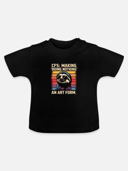 Bürohumor - Baby Bio-T-Shirt mit Rundhals - Schwarz