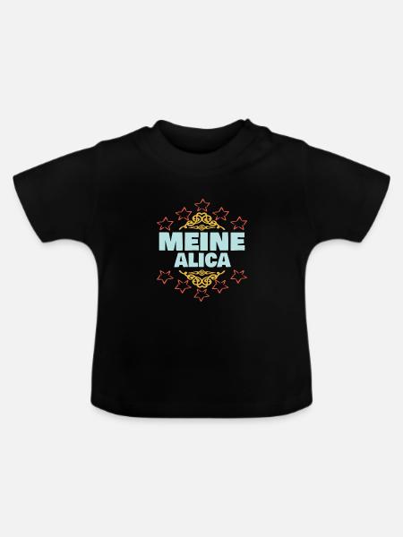 Geschenk für Alica - Baby Bio-T-Shirt mit Rundhals - Schwarz