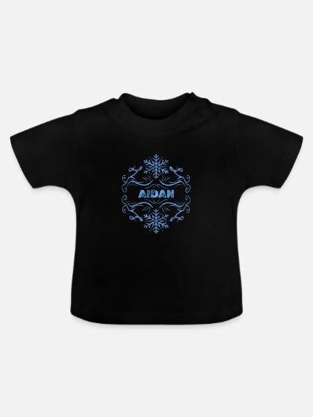 Geschenk für Aidan - Baby Bio-T-Shirt mit Rundhals - Schwarz