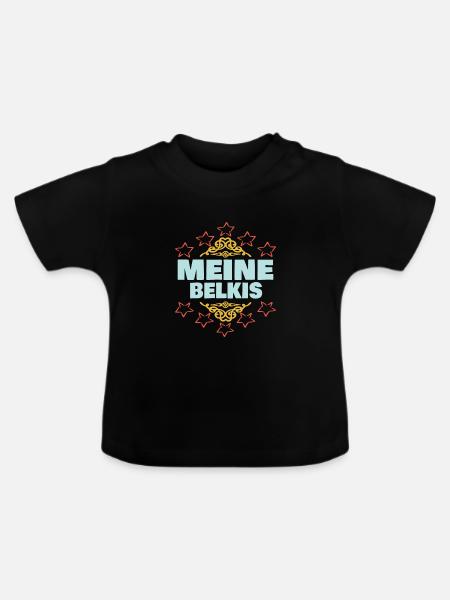 Belkis als Mädchen - Baby Bio-T-Shirt mit Rundhals - Schwarz