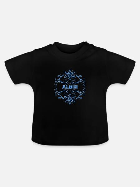 Albin - Baby Bio-T-Shirt mit Rundhals - Schwarz