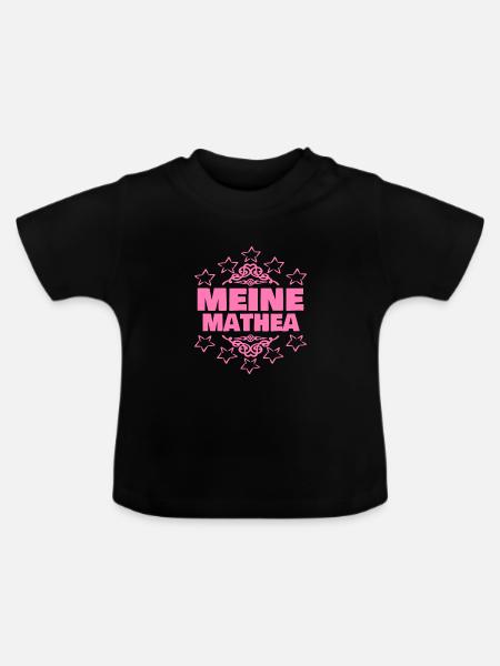 Geschenk für Mathea - Baby Bio-T-Shirt mit Rundhals - Schwarz