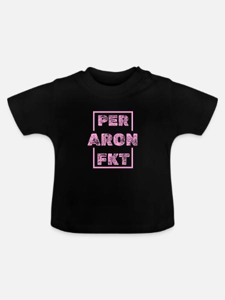 Aron als Aron - Baby Bio-T-Shirt mit Rundhals - Schwarz