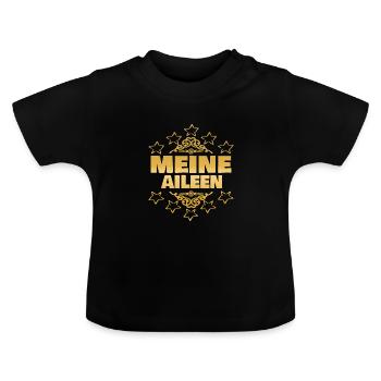 Mädchen Aileen - Baby Bio-T-Shirt mit Rundhals - Schwarz - Vorne