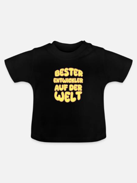 Entwickler als Berufung - Baby Bio-T-Shirt mit Rundhals - Schwarz