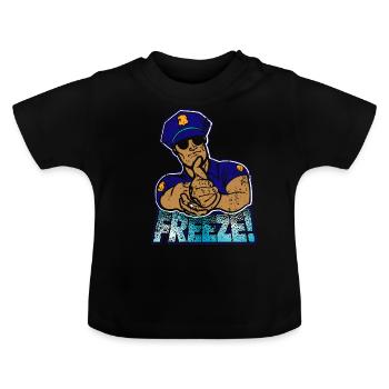 police - T-shirt bio col rond Bébé - noir - Devant