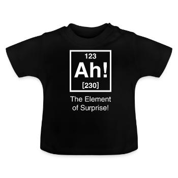 Chimie Nerd Blague Blague Drôle élément de dire - T-shirt bio col rond Bébé - noir - Devant