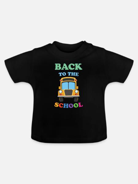 Zurück zur Schule - Baby Bio-T-Shirt mit Rundhals - Schwarz