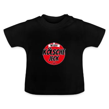 Kölsche Jeck - Baby Bio-T-Shirt mit Rundhals - Schwarz - Vorne