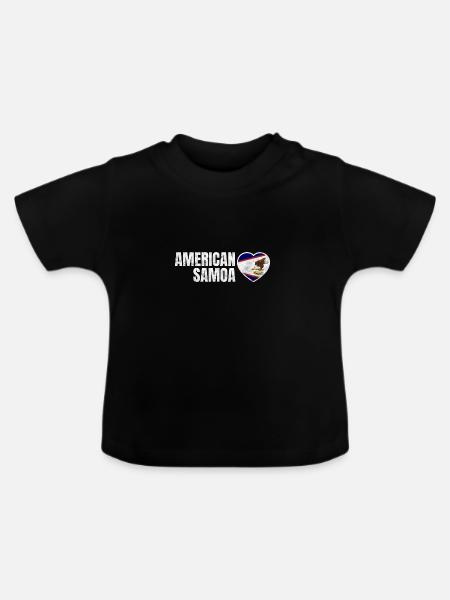 Amerikanisch-Samoa - Baby Bio-T-Shirt mit Rundhals - Schwarz