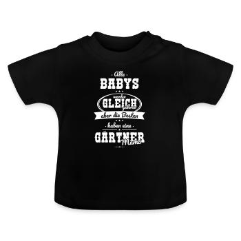 Mêmes bébés Les meilleurs ont une maman jardinière - T-shirt bio col rond Bébé - noir - Devant