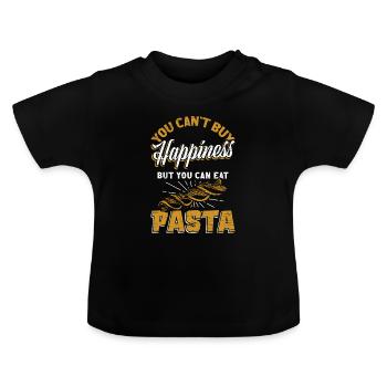 Pasta - Baby Bio-T-Shirt mit Rundhals - Schwarz - Vorne