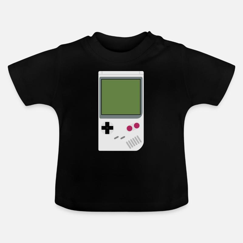 console de jeux - T-shirt bio col rond Bébé - noir