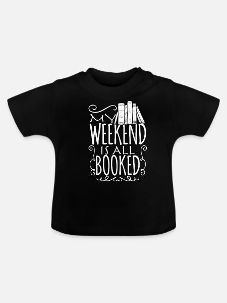 Lesen am Wochenende - Baby Bio-T-Shirt mit Rundhals - Schwarz