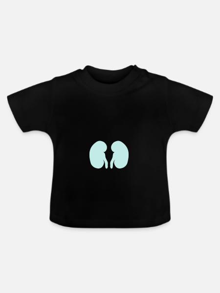Niere - Baby Bio-T-Shirt mit Rundhals - Schwarz