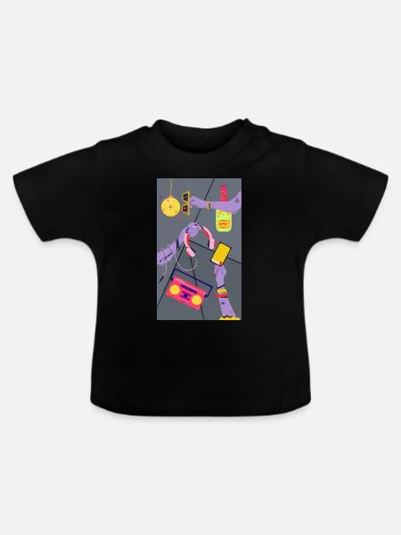 Partei - Baby Bio-T-Shirt mit Rundhals - Schwarz