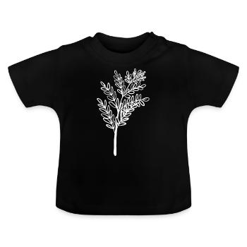 Florist Flower Plant Nature Gardener - Baby Organic T-Shirt with Round Neck - black - Front