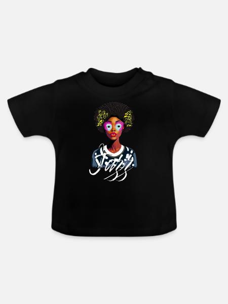 Jazz - Baby Bio-T-Shirt mit Rundhals - Schwarz