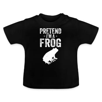 Cool Pretend Im A Frog Funny Herpetologist Amphibi - Baby Bio-T-Shirt mit Rundhals - Schwarz - Vorne