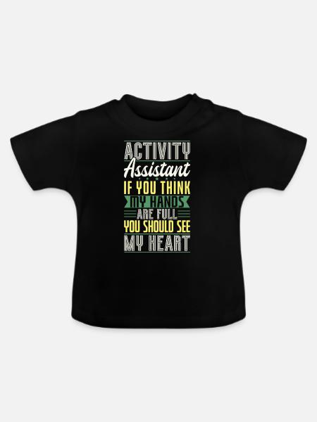 Activity Assistant Appreciation - Baby Bio-T-Shirt mit Rundhals - Schwarz