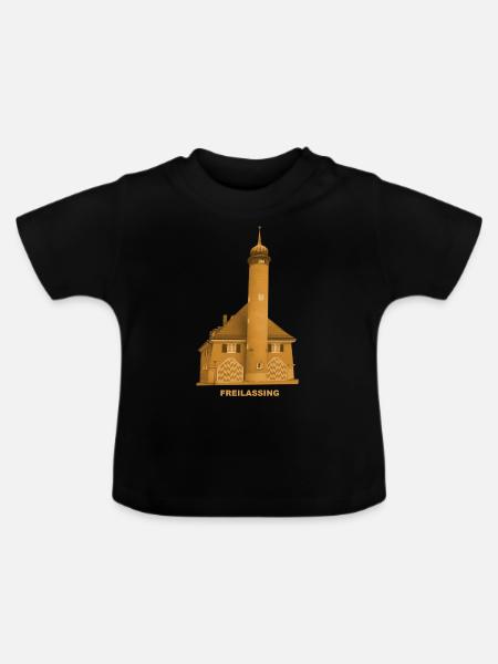 Freilassing Museum Berchtesgaden Oberbayern - Baby Bio-T-Shirt mit Rundhals - Schwarz
