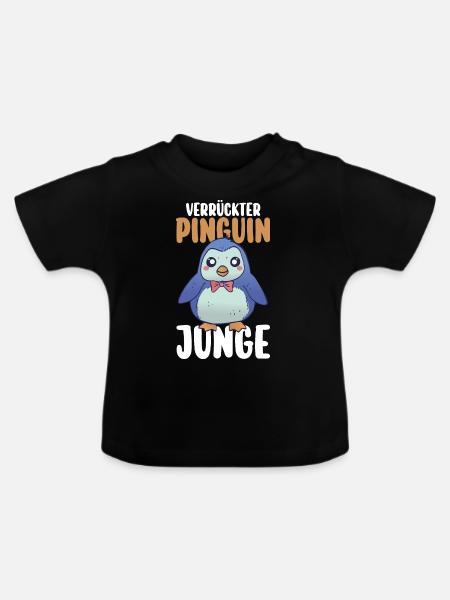 Pinguin - Baby Bio-T-Shirt mit Rundhals - Schwarz