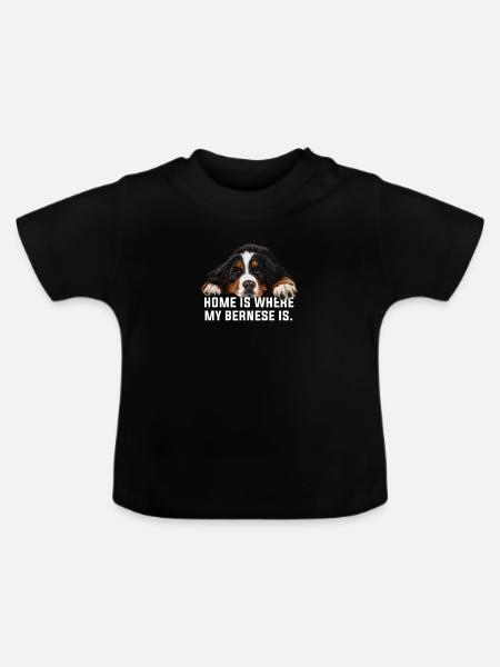 Berner Sennenhund - Baby Bio-T-Shirt mit Rundhals - Schwarz