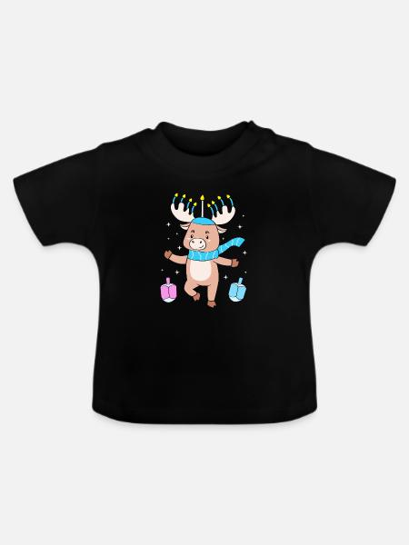 Hanukkah Chanukkah Hanukah - Baby Bio-T-Shirt mit Rundhals - Schwarz