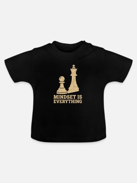 Mindset Is Everything – Chess Strategy Design - Baby Bio-T-Shirt mit Rundhals - Schwarz