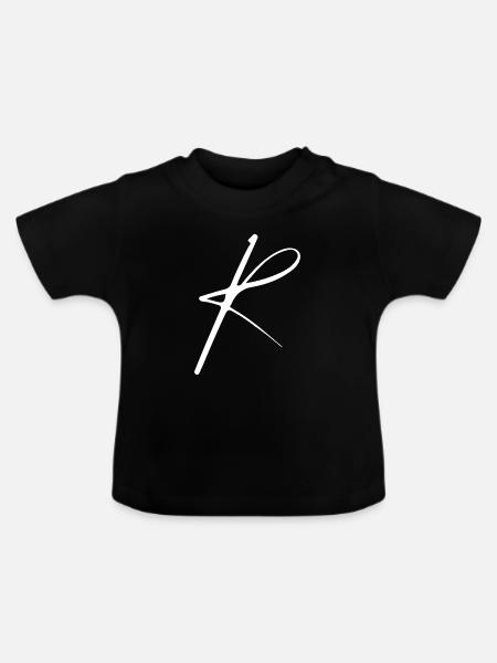 R - Baby Bio-T-Shirt mit Rundhals - Schwarz
