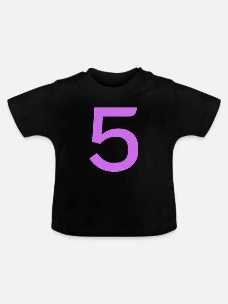 5 - Baby Bio-T-Shirt mit Rundhals - Schwarz