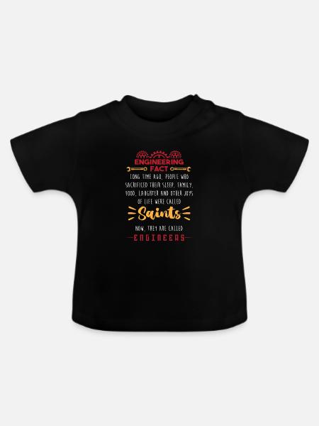 Ingenieur Student - Baby Bio-T-Shirt mit Rundhals - Schwarz