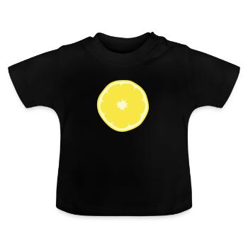 Zitrone - Baby Bio-T-Shirt mit Rundhals - Schwarz - Vorne
