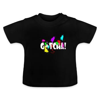 Paintballer cadeau équipe de paintball Paintball - T-shirt bio col rond Bébé - noir - Devant