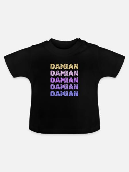 Geschenk für Damian - Baby Bio-T-Shirt mit Rundhals - Schwarz