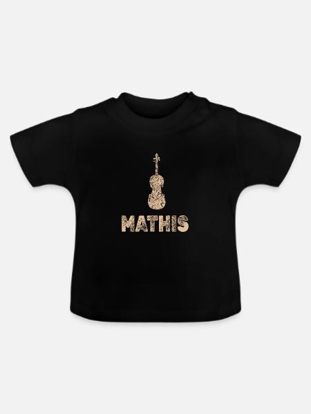 Mathis als Bratsche - Baby Bio-T-Shirt mit Rundhals - Schwarz