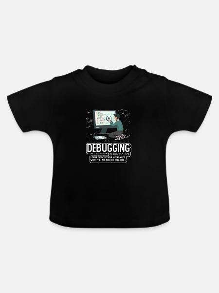 Debuggen - Baby Bio-T-Shirt mit Rundhals - Schwarz