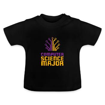 informatique - T-shirt bio col rond Bébé - noir - Devant